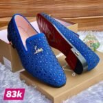 Men's Royal Blue Studded Loafers