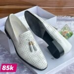 Men's White Tassel Loafers