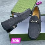 Men's Grey Suede Loafers