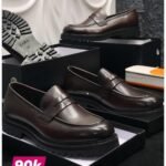 Men's Fashion Brown Chunky Loafers