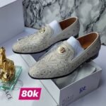 Men's Off-White Studded Loafers