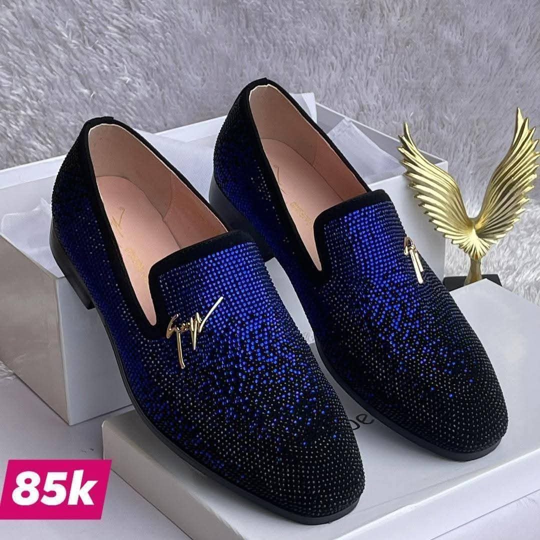 jukel shoes (23) Men's Two-Tone Rhinestone Dress Loafers - Image 1