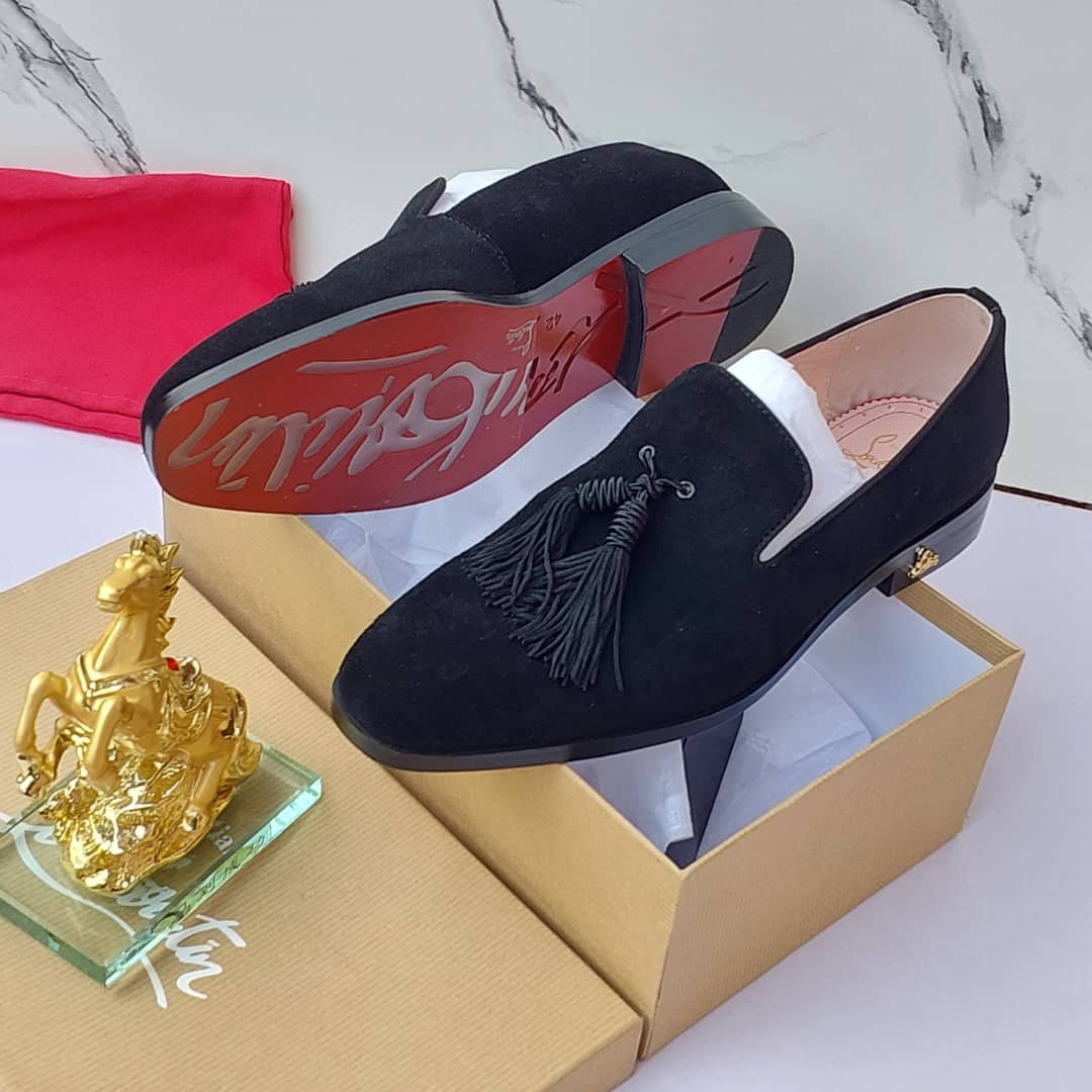 jukel shoes (37) Men's Black Suede Tassel Loafers - Image 1