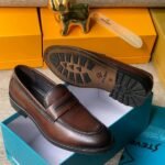 Men's Brown Leather Penny Loafers
