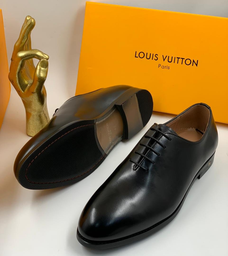 jukel clothiers products (1) Men's Classic Black Leather Oxford Dress Shoes - Image 1