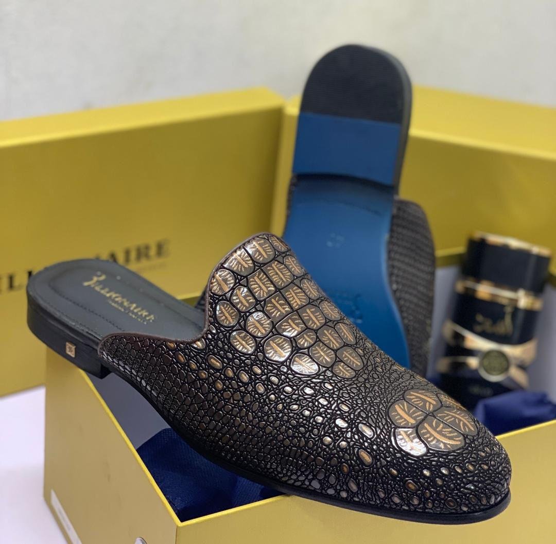 jukel clothiers products (24) Lemaire Luxe Reptile-Textured Slip-On Loafers - Image 1