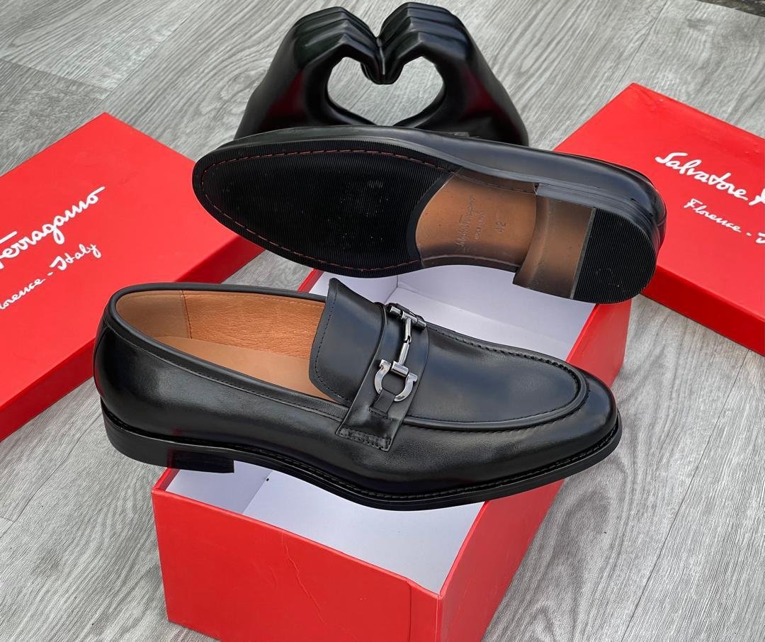 jukel clothiers products (36) Men’s Black Leather Horsebit Loafers - Image 1