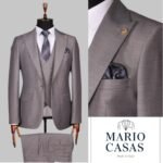 MARIO CASAS Italian Grey 3-Piece Suit